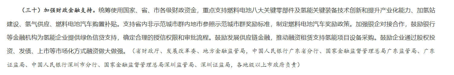 广东氢能新政:2024年底前终端氢能售价不高于30元/公斤 广东氢能新政:2024年底前终端氢能售价不高于30元/公斤